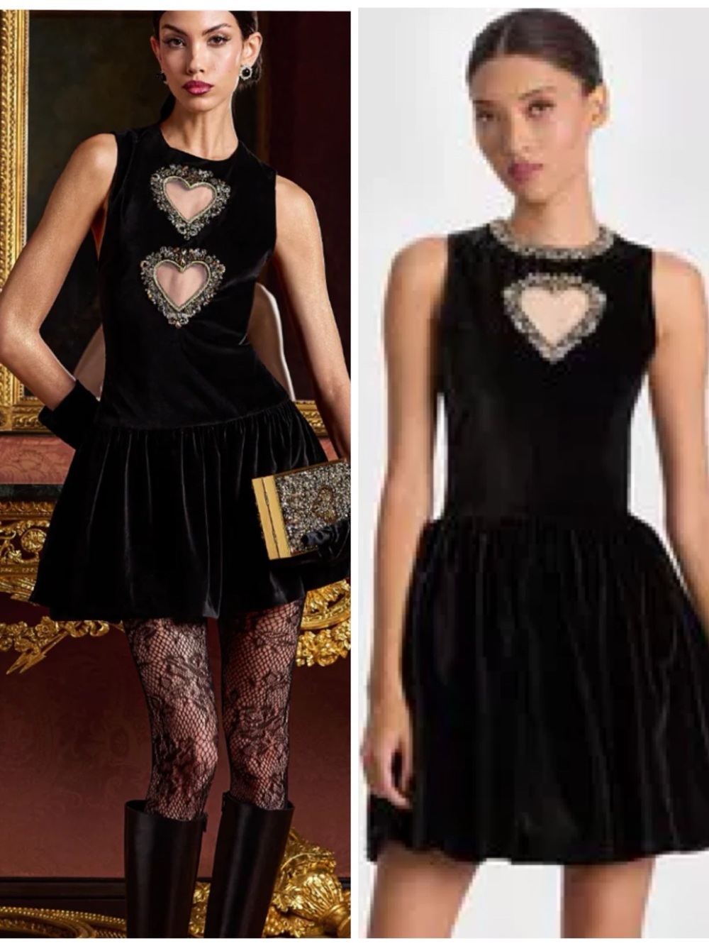 ALICE + OLIVIA ELLA VELVET MINI DRESS
